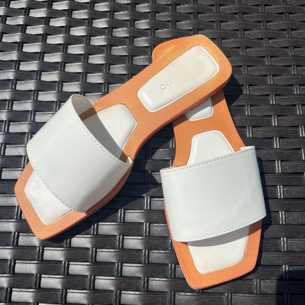 Chic White Slide Sandals